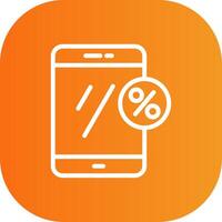 Smartphone Line Gradient Curve Icon vector