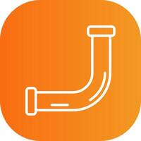 Pipe Line Gradient Curve Icon vector