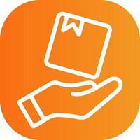 Delivery Line Gradient Curve Icon vector