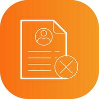 Denied Line Gradient Curve Icon vector