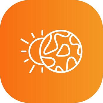 Eclipse Line Gradient Curve Icon vector