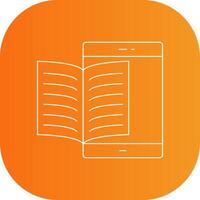 Elearning Line Gradient Curve Icon vector