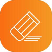 Eraser Line Gradient Curve Icon vector