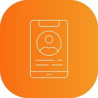 Smartphone Line Gradient Curve Icon vector