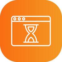 Waiting Line Gradient Curve Icon vector