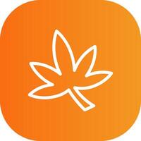 Weed Line Gradient Curve Icon vector