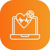 Healthcare Line Gradient Curve Icon vector