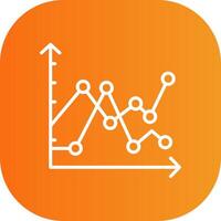 Multiple Line Graph Line Gradient Curve Icon vector