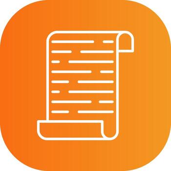 Script Line Gradient Curve Icon vector