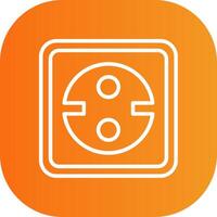 Socket Line Gradient Curve Icon vector