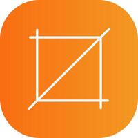 Crop Line Gradient Curve Icon vector