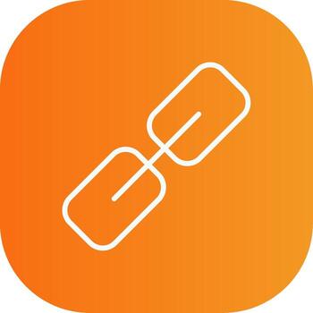 Hyperlink Line Gradient Curve Icon vector