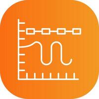 Multiple Trend Chart Line Gradient Curve Icon vector