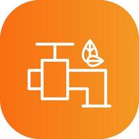 Save Water Line Gradient Curve Icon vector