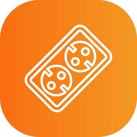 Socket Line Gradient Curve Icon vector