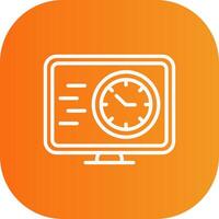 Fast Time Line Gradient Curve Icon vector