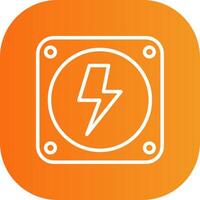 Electricity Line Gradient Curve Icon vector