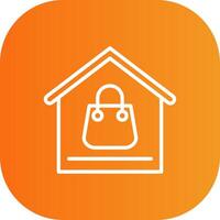 Home Delivery Line Gradient Curve Icon vector