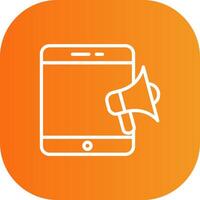 Megaphone Line Gradient Curve Icon vector