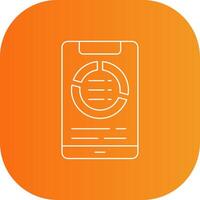 Smartphone Line Gradient Curve Icon vector