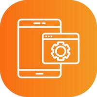 Web Optimization Line Gradient Curve Icon vector