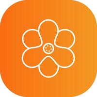 Hyacinth Glyph Gradient Curve Icon vector