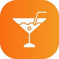 Martini Glyph Gradient Curve Icon vector