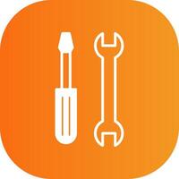 Tools Glyph Gradient Curve Icon vector