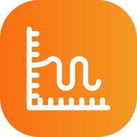 Chart Glyph Gradient Curve Icon vector