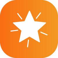 Star Glyph Gradient Curve Icon vector