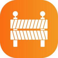 Barrier Glyph Gradient Curve Icon vector