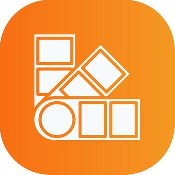 Colour Palette Glyph Gradient Curve Icon vector