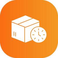 Delivery Time Glyph Gradient Curve Icon vector