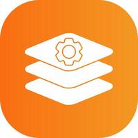 Layers Glyph Gradient Curve Icon vector
