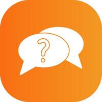 Question Glyph Gradient Curve Icon vector