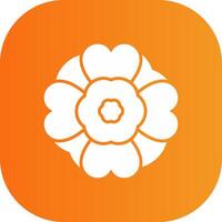 Mint Marigold Glyph Gradient Curve Icon vector