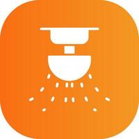 Sprinkler Glyph Gradient Curve Icon vector