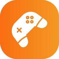 Play Game Glyph Gradient Curve Icon vector