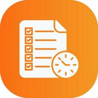 Checklist Glyph Gradient Curve Icon vector