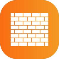 Brick Wall Glyph Gradient Curve Icon vector