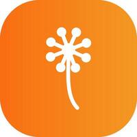 Dandelion Glyph Gradient Curve Icon vector