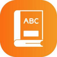 Alphabet Glyph Gradient Curve Icon vector
