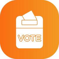 Voting Glyph Gradient Curve Icon vector