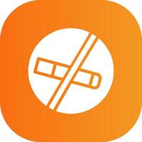 Smoking Free Glyph Gradient Curve Icon vector