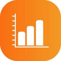 Bar Chart Glyph Gradient Curve Icon vector