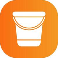Water Bucket Glyph Gradient Curve Icon vector