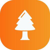 Christmas Tree Glyph Gradient Curve Icon vector