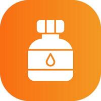 Canteen Glyph Gradient Curve Icon vector