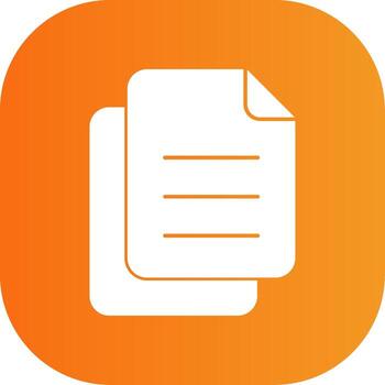 Copy Glyph Gradient Curve Icon vector