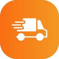 Delivery Glyph Gradient Curve Icon vector
